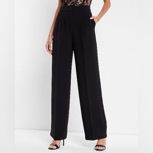 Súper high waisted open pleated wide leg pant